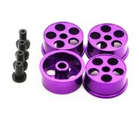 Rc Replacement Parts For Tamiya For L018 1/32 For Mini 4WD Middle Diameter Wheels Colored Wheel Aluminum Disc Rc Car Upgrade Accessories(PURPLE)
