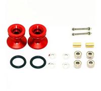 Rc Replacement Parts For Tamiya For Mini 4WD Double Aluminum Rollers 15418 Double Aluminum Rollers W/Rubber Rings For Custom Rc Parts(Red)