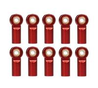 Rc Replacement Parts For Tamiya For SCX10 D90 D110 1/10 10Pcs M3 Aluminum Ball Joint Metal Link Rod Ends RC Crawler Parts Accessories(Red)