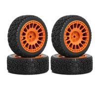 Rc Replacement Parts For Tamiya For XV01 XV02 For TT01 For TT02 PTG-2 1/10 For Rally Tires Rubber Tire Wheel Tyre RC For Racing Car Upgrade Parts(Brown)