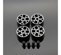 Rc Replacement Parts For Tamiya Middle Diameter20.5mm Lightweight Wheels Self-made Parts For MINI 4WD Colored Wheel Aluminum Disc RC Accessories(Black)