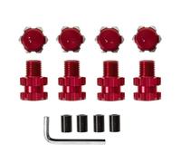 Rc Replacement Parts For Traxxas For Maxx 1/10 Metal 17mm Splined Wheel Hex Hub Extended Adapter 8956 Replacement RC Car Accessories RC Car Upgrade Parts(Red)
