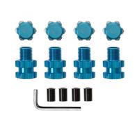 Rc Replacement Parts For Traxxas For Maxx 1/10 Metal 17mm Splined Wheel Hex Hub Extended Adapter 8956 Replacement RC Car Accessories RC Car Upgrade Parts(Blue)