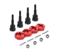 Rc Replacement Parts For WLtoys For A959 A969 K929 A979 A959B A969-B 1/18 Wheel Conversion Set Axle 12Mm Hex Dive Hub Turn 1/10 On Road RC Parts(Red,Size 1)