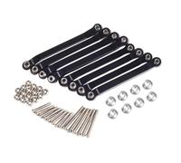 RC Replacement Parts For WPL C14 C24 1/12 For MN D90 D91 MN40 MN45 MN96 MN99 For MN99s 1/16 Metal Chassis Pull Rods Suspension Link Mount RC Car Upgrade Par(Black)