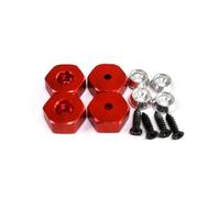 Rc Replacement Parts For Wpl For MN For D12 C24 C34 B24 B36 D90 D99 4PCS 5mm To 12mm Metal Combiner Wheel Hub Hex Adapter RC Car Upgrade Parts(Red)