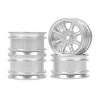RC Rims Hubs Tire Compatible With Tamiya For Mini For Cooper M05 Pro M06 M07 M08 M-Chassis SW-01 MF-01X MB-01 1/10 RC Car Upgrade Parts Aluminum Wheels Rims(Silver)