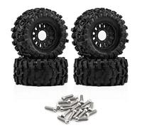 RC Rims Hubs Tire For ARRMA BIGROCK For Rustler For Hoss W329 1/10 12/14/17mm Universal Big Tire Model Accessory Modified Replacement Replace Crawlers(Black)
