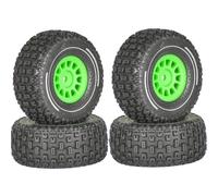 RC Rims Hubs Tire For Arrma For Mojave 1/14 4pcs Plastic Wheel Trail Tires Kit RC Car DIY Upgrade Repair Modification Model Accessories Replace(Green)