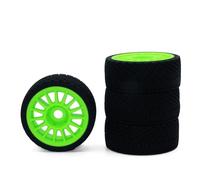 RC Rims Hubs Tire For Tamiya For WLtoys For HPI For HSP For ARRMA 1/8 For Rally Tire Hub And Set 17mm Hexagonal Adaptation RC Car Toy Upgrade Parts(Green)