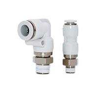 RC RL High-Speed Rotating Pneumatic Fitting M5 1/8" 1/4" 3/8" 1/2" Universal 360 Degrees 300r/min Quick Air Connector(8-04,RC 1pcs)