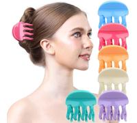 RC ROCHE 6 Pcs Small Hair Clip Mini Jaw Claw for Fine Thin Hair Women No Slip Styling Cute Durable Sturdy Plastic Fashion, Medium Candy Sweet