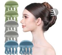 RC ROCHE 6 Pcs Small Hair Clip Mini Jaw Claw for Fine Thin Hair Women No Slip Styling Cute Durable Sturdy Plastic Fashion, Medium Whispers of Earth Collection