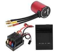 RC S3650 3100KV Brushless Motor Set, Waterproof RC Brushless Motor with 60A ESC and Programming Card, High Torque Design for 1/10 RC Car, Aluminum Alloy Heat Sink for Efficient Coo