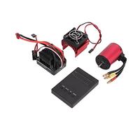 RC S3650 5200KV Brushless Motor Set, Waterproof RC Brushless Motor with 60A ESC, High Torque 4 Pole 12 Slot Design for 1/10 RC Car, Includes Programming Card and Heat Sink for Enha
