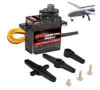 RC Servo Motor - Mini Digital 180° Steering Gear, Smooth Rotation with Durable Metal Shaft | Compact Electronic Component for Aircraft Car Drone Toy DIY Engineering Hobby Teen Builders