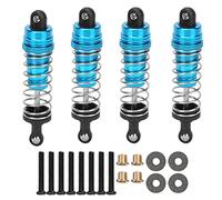 RC Shock Absorber, 4Pcs Metal Shock Absorber Damper Set Replacement Upgrade Parts Accessories for MN86 86S 86K 86KS 1/12 RC Crawlers (Blue)