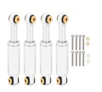 RC Shock Absorber Full Metal Oil Damper Upgrade Parts for Axial SCX24 90081 1/24 RC Crawler Car Aluminum Alloy 37mm 4 Pcs (Silver Color)