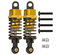 RC Shock Absorber Metal Damper Shocks Set High Performance Upgrade Parts for Wltoys A959 A949 A969 1/18 RC Car Durable 2Pcs (Gold)