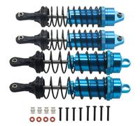 Rc Shock Absorber Models For Arrma 3s For Mega550 For Senton For Granite For Typhon 1/10 4Piece Set Full Alloy Front And Rear Shock Absorbers(Blue)