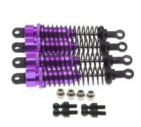 Rc Shock Absorber Models For Ecx Barrage Temper For Rgt 136100 Ftx For Outback 1-10 1-12 1-18 4 Pieces Alloy Front And Rear Shock Absorber Track Parts(PURPLE)