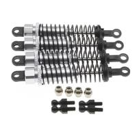 Rc Shock Absorber Models For Ecx Barrage Temper For Rgt 136100 Ftx For Outback 1-10 1-12 1-18 4 Pieces Alloy Front And Rear Shock Absorber Track Parts(Silver)