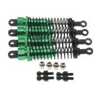 Rc Shock Absorber Models For Ecx Barrage Temper For Rgt 136100 Ftx For Outback 1/10 1/12 1/18 4Piece Alloy Front And Rear Shock Absorber Track Parts(Green)