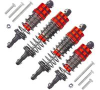 Rc Shock Absorber Models For Tamiya Orv Frog For Subaru Brat For Hyper Go 1/10 Oil Shock Absorber Off-Road Vehicle Upgrade Replacement Kit(Red)