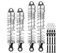 Rc Shock Absorber Models For Traxxas For Slash For Vxl 4x4 2wd Ruslter 1/10 Cnc Aluminum Front Rear Shock Absorber Dampers RC Parts(Silver-Silver)