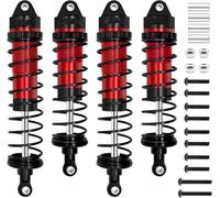Rc Shock Absorber Set For Arrma Big For Rock For Granite For Senton For Typhon 1/8 1/10 Red For Silver Assembly Shock Absorber Remote Control Truck(Red)