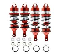 Rc Shock Absorber Set For Arrma For Limitless For Infraction For Felony F1 1/7 Cross Boundary For Firebird Front And Rear Metal Shock Absorbers(Red)