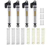 Rc Shock Absorber Set For Axial For SCX24 90081 1/24 31/32/39.5/43/48mm Metal Threaded Tele Shock Absorber Damper RC Crawler Car For Universal Parts(48mm-A Black)