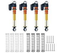 Rc Shock Absorber Set For Axial For SCX24 90081 1/24 31/32/39.5/43/48mm Metal Threaded Tele Shock Absorber Damper RC Crawler Car For Universal Parts(43mm yellow)