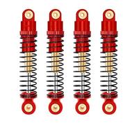 Rc Shock Absorber Set For Axial For Scx24 C10 For Jlu Door For Bolt For Gladiator For Mustang Aluminum Front Rear Shock Absorbers Rc Upgrade Parts(Red)