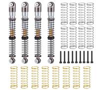 Rc Shock Absorber Set For Axial For SCX24 Door For Bolt For Gladiator For Mustang For Wrangler C10 1/24 53mm 4pcs Metal Shock Absorber RC Crawler Model(Grey Silver)