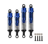 Rc Shock Absorber Set For HSP For Huanqi For HPI 1:16/1:18 4pcs Aluminum Front 50-62mm & Rear 58-78mm Oil Shock Absorber RC Car Parts Accessories Replacement(Blue)