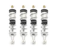 Rc Shock Absorber Set For MN For MN128 MN86 G500 For Wrangler Minnesota Model 1/12 Metal Hydraulic Shock Absorber Remote Control Car Upgrade Parts(Silver)