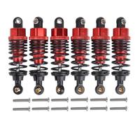 Rc Shock Absorber Set For Tamiya G6-01 6X6 1/18 6pcs Front And Rear Metal Oil Shocks Rc Car Tracked Vehicle Parts And Accessories Upgrade Replacement And Use(Red)