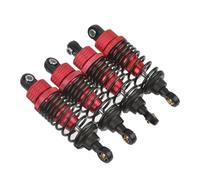 Rc Shock Absorber Set For Tamiya TA03 TA02 TA01 XV01 TA02SW WR-02/GF-01/WR-02CB For HSP 94123 4pcs Aluminum Alloy Shock Absorber Set Rc Car Parts Replacement(Red)
