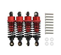 Rc Shock Absorber Set For Tamiya TT-01 TT-02 TA05 TL-01 TA03 MF-01X 4Pcs RC Shock Absorber RC Car Tracked Vehicle Parts And Accessories Upgrade Replacement Use(Red)