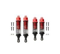 Rc Shock Absorber Set For Traxxas For Slash 4x4 1/10 Aluminium Alloy Shock Absorber Assembled Full Metal Big Bore Shocks Front & Rear RC Car Truck Parts Replacement(Red)