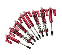 Rc Shock Absorber Set For Traxxas Infinity For Racer-85076-4 1/7 Aluminum Front And Rear L-Shaped Piggyback Shock Absorbers(Red)