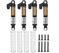 Rc Shock Absorber Set For TRX4M For Bronco For Defender 1/18 4Pcs Metal 56mm Front Rear Oil Shock Absorber Damper RC Crawler Car Model Parts(Yellow)