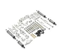 Rc Shock Absorber Set For Wltoys 12427 12428 12423 FY-03 1/12 Metal Steering Cup For Swing Arm Body Rod Shock Absorber Set RC Car Upgraded Spare Parts Replacement(Silver)