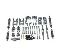 Rc Shock Absorber Set For Wltoys 12427 12428 12423 FY-03 1/12 Metal Steering Cup For Swing Arm Body Rod Shock Absorber Set RC Car Upgraded Spare Parts Replacement(Gray)