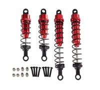 Rc Shock Absorber Set For WLtoys 12428 12423 12429 FY03 1/12 RC Car Metal Front Rear Shock Absorbers Upgrade Repair Accessories Replacement Parts(Red)