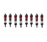 Rc Shock Absorber Set For Wltoys 144001 144010 124007 124016 124017 124019 RC Car Upgrade Parts Red AS96 8Pcs Metal Front And Rear Shock Absorber