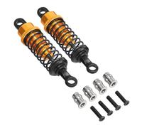Rc Shock Absorber Set For WPL C14 C24 For MN D90 D91 MN99 99s 2pcs 64mm Oil Filled Type Metal Shock Absorber RC Car Adjustable Upgrade Parts Replacement And Use(Yellow)