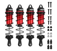 RC Shock Absorbers, 4PCS 1/8 110mm RC Car Front Shocks Set Adjustable Shocks Compatible with 1/8 Arrma Typhon 6S, FS Racing,Team Losi Racing,HSP DHK HPI Redcat ZD Racing Truck Buggy Truggy (Red&Black)