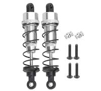 RC Shock Absorbers Aluminum Alloy Spring Damper 85mm High Performance Shock Absorption for SLASH 2WD RC Cars Durable Lightweight 2Pcs (Silver)